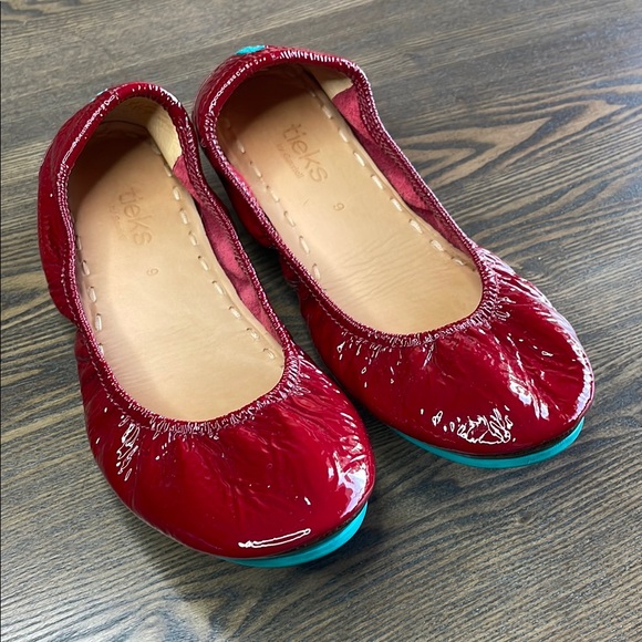 Tieks Ruby Red Patent Leather Ballet Flats - Picture 7 of 16